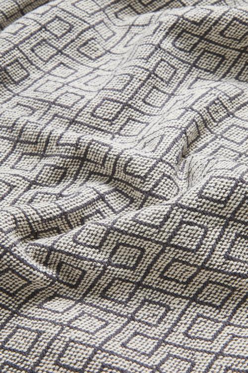 Marley Cotton Geo Throw - Grey