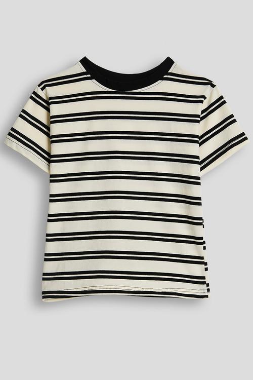 Crew neck tee - black stripes