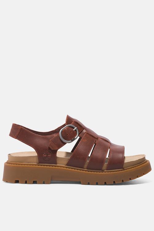 Clairemont way fisherman sandal -  dark red full grain