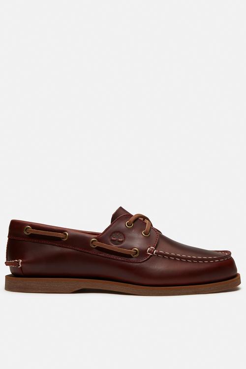 Cedar bay essential boat shoe - burgundy full grain