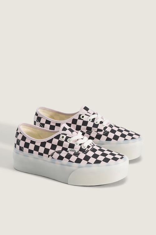 Authentic Stackform - Checkerboard Pale Petal Pink/Black