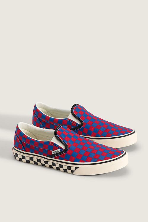 Classic Slip-On - Checkerboard Red/Blue