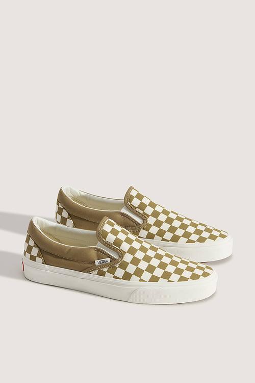 Classic Slip-On - Color Theory Checkerboard Olive Brown