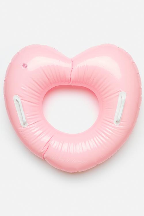 Heart shaped floating tube - pink