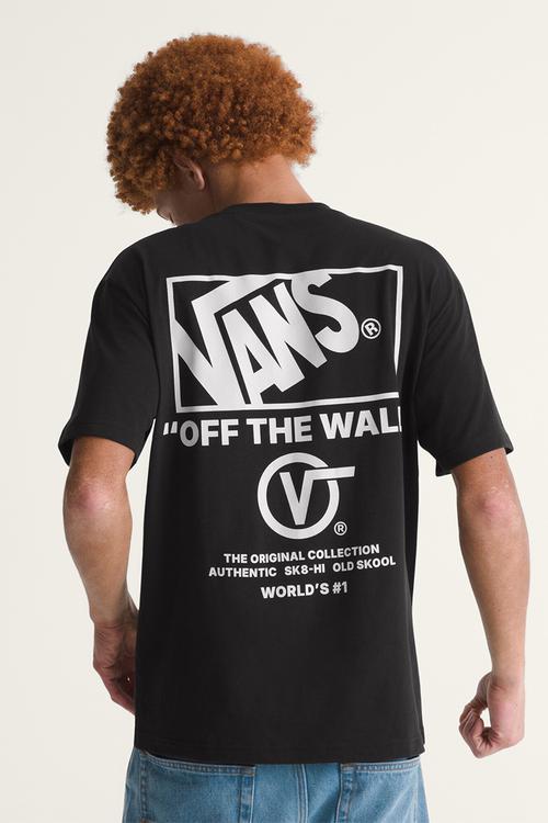 Stacked Hi SS Tee - BLACK-WHITE