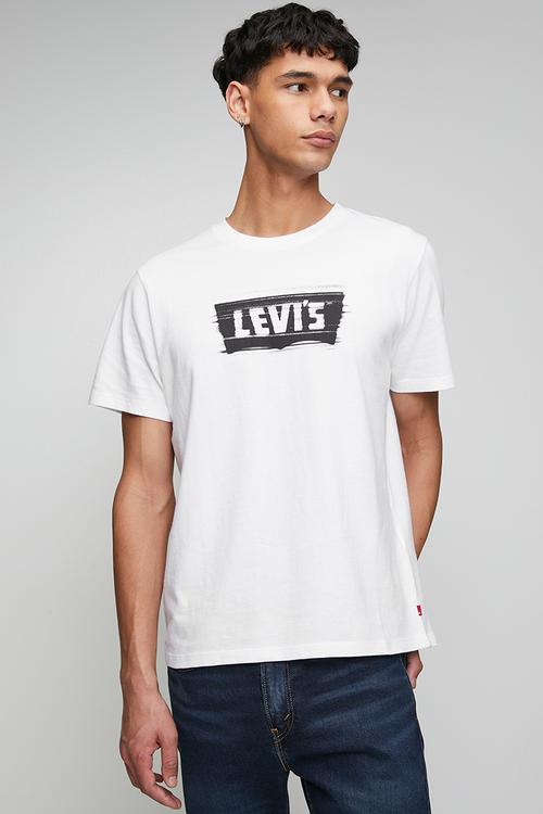 GRAPHIC CREWNECK TEE ZA - BLURRED BW WHITE PLUS