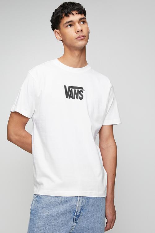Stretch Logo SS Tee - WHITE-BLACK