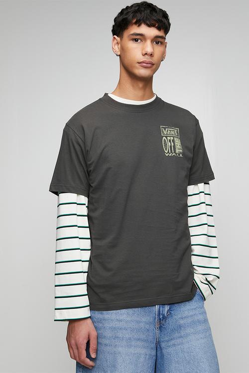 Cut and Paste SS Tee - Faded Black