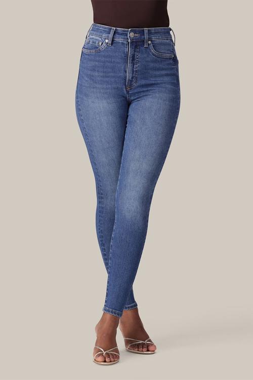 Mila high-rise skinny jeans in dark wash