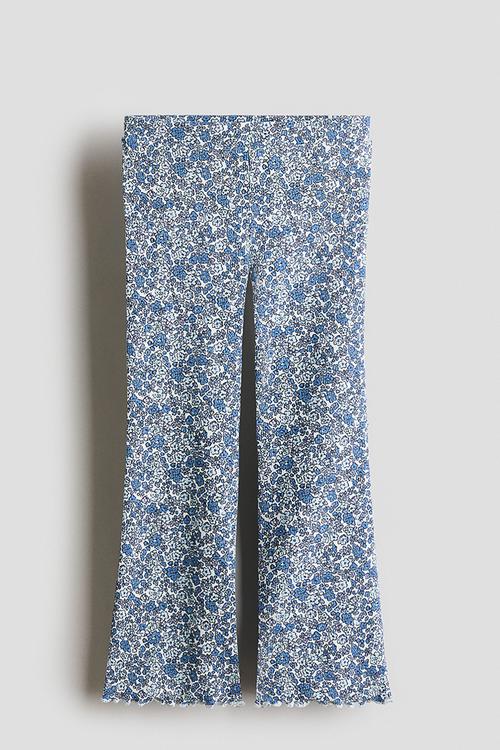Flared leggings - light blue/floral