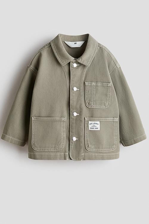 Utility twill jacket - khaki green