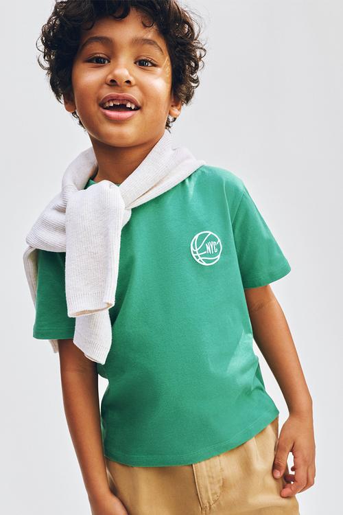 Printed t-shirt - green/basketball