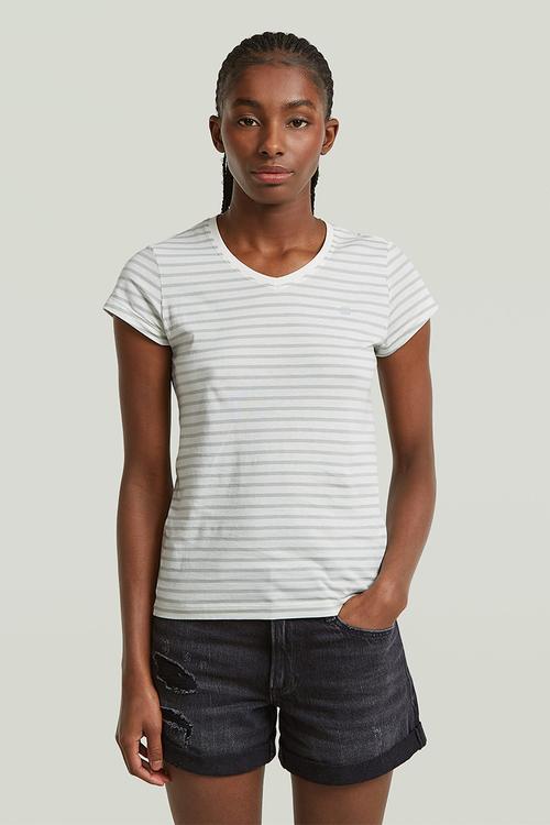 Stripe eyben slim v t 2.0 wmn - milk/pale green stripe