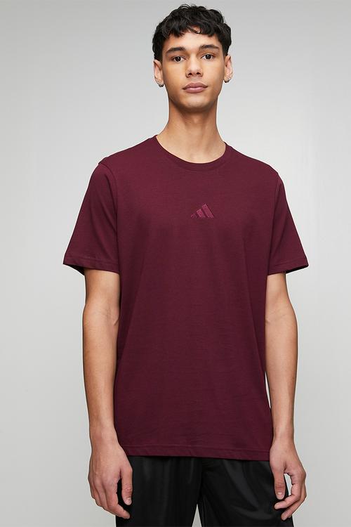 Small Logo SJ Tee  - maroon/tonal
