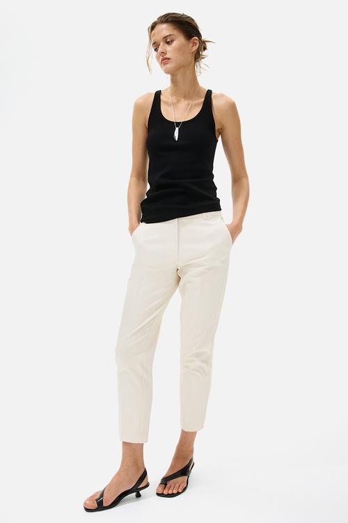 Cigarette trousers - cream