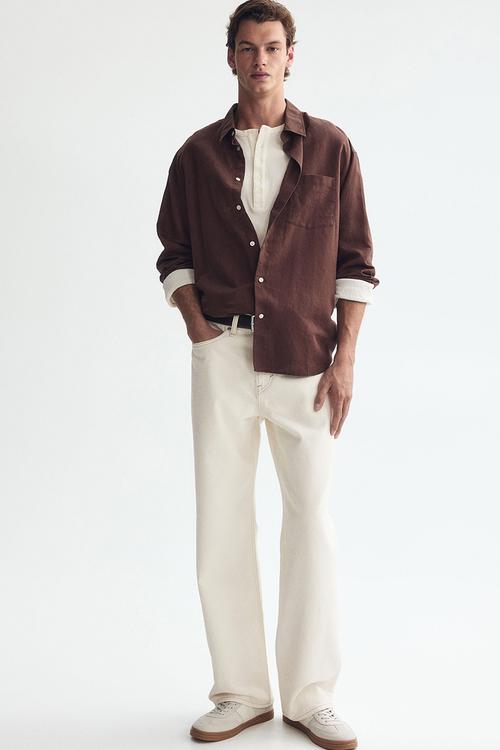 Relaxed jeans - cream