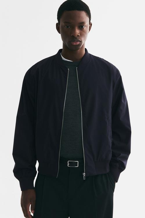 Lightweight bomber jacket - dark blue
