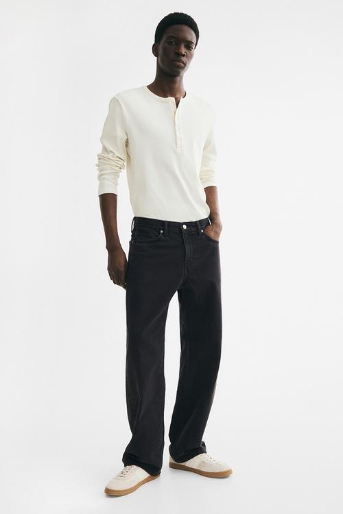 Relaxed jeans - black