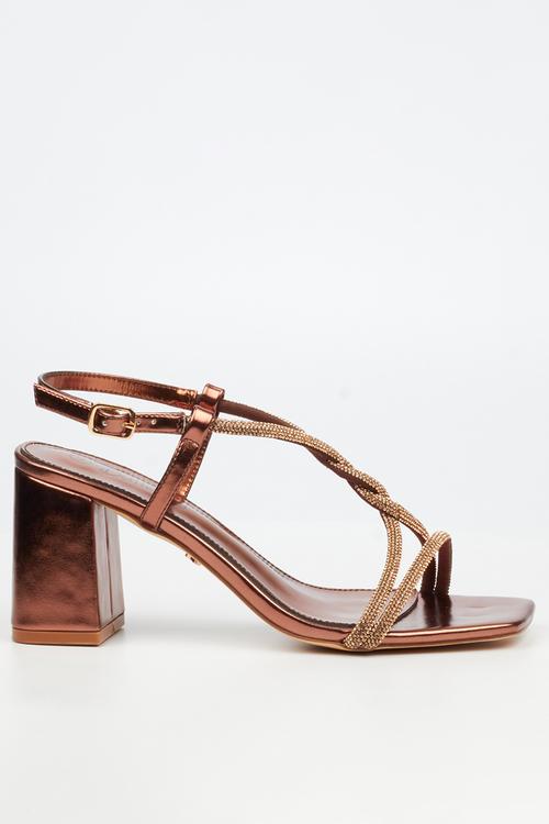 Amelle 1 diamante slingback heel - bronze
