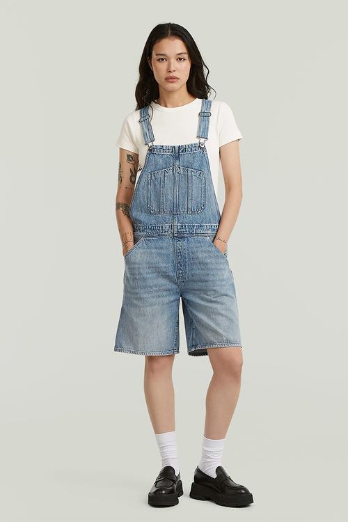 Short dungaree wmn - vintage mine dust