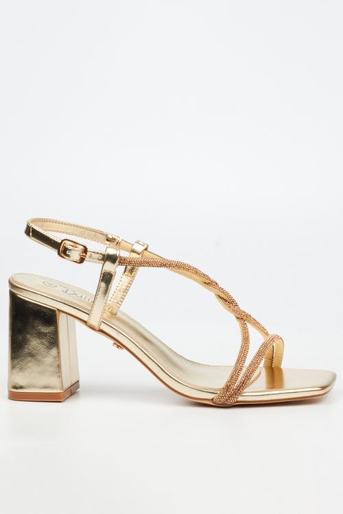 Amelle 1 diamante slingback heel - champagne