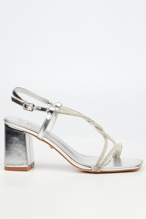 Amelle 1 diamante slingback heel - silver