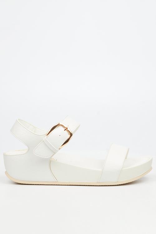Delia 16 ankle strap sandal - white