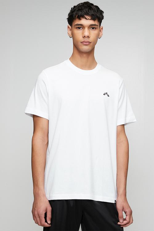 Small Logo Slide Tee  - White