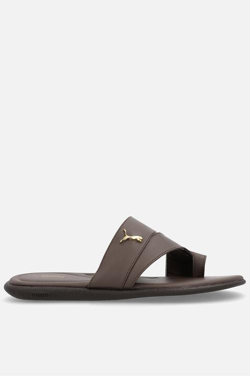Sporty TW Slide V2 ZADP - Chocolate Brown/ Gold
