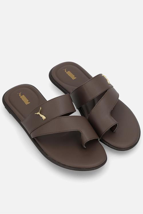 Sporty TW Slide V2 ZADP - Chocolate Brown/ Gold