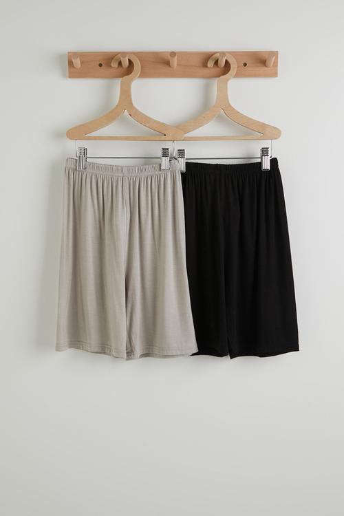 2 pack pj shorts - black/grey