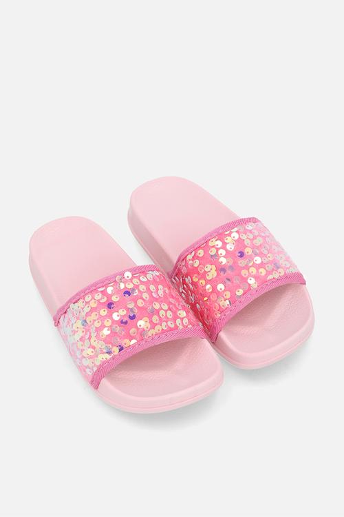 Sequinned slides - pink