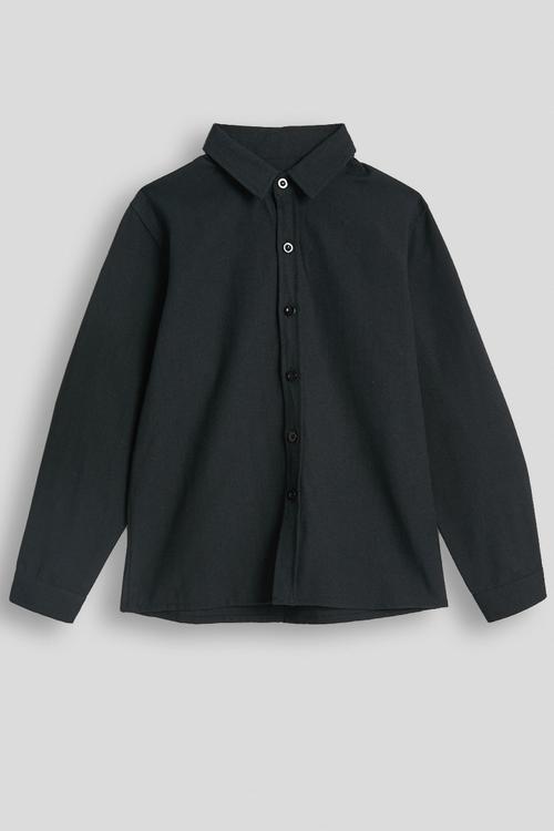 Cuffed shirt - eerie black