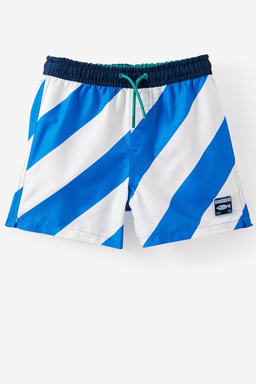Bailey Board Short - Harbour Blue/Vanilla Stripe
