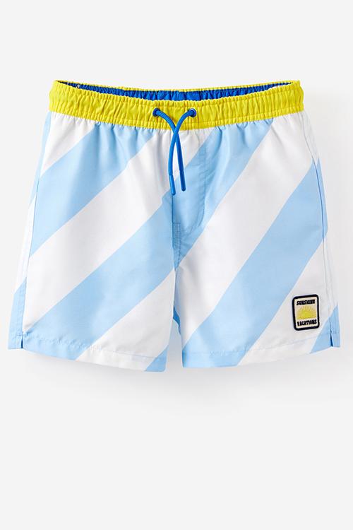 Bailey Board Short - Cloud Blue/Vanilla Stripe
