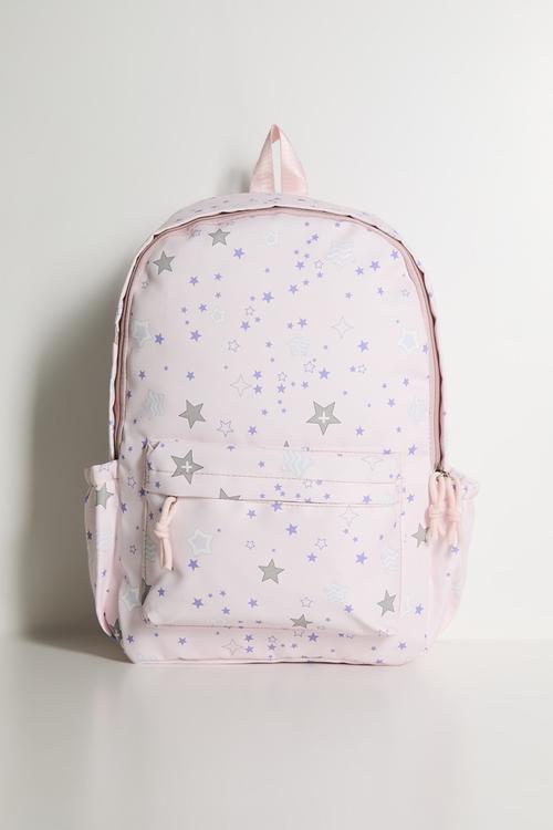 Star aop backpack - pastel pink