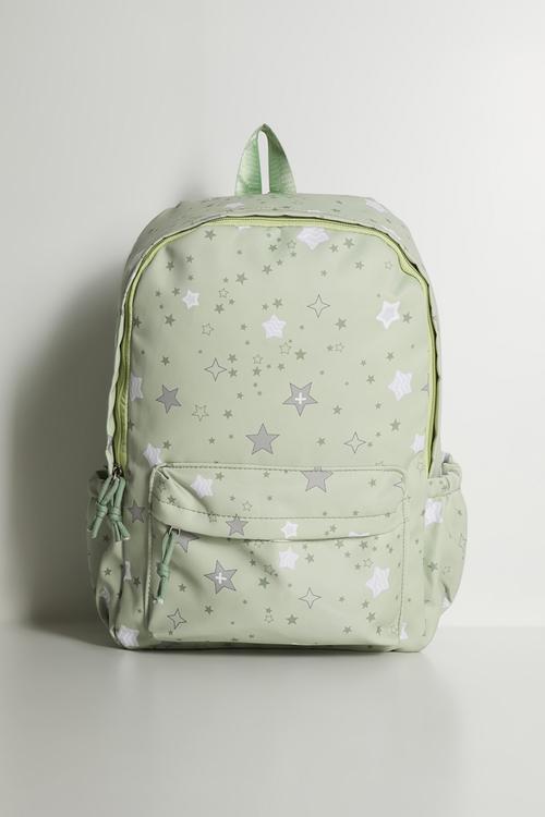 Star aop backpack - calm green