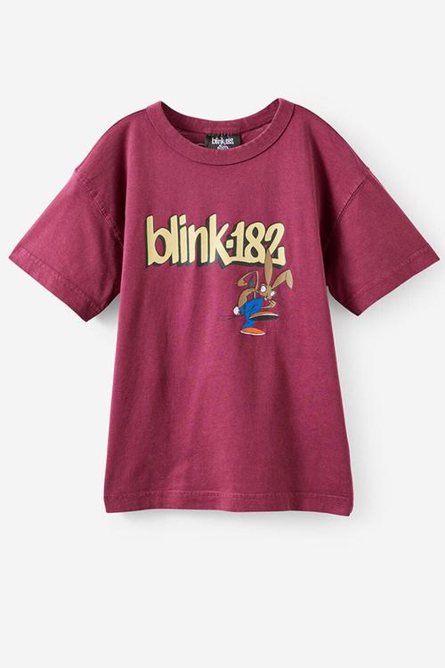 Licensed Drop Shoulder Short Sleeve Tee - Lcn Bra Berry Jam/Blink 182
