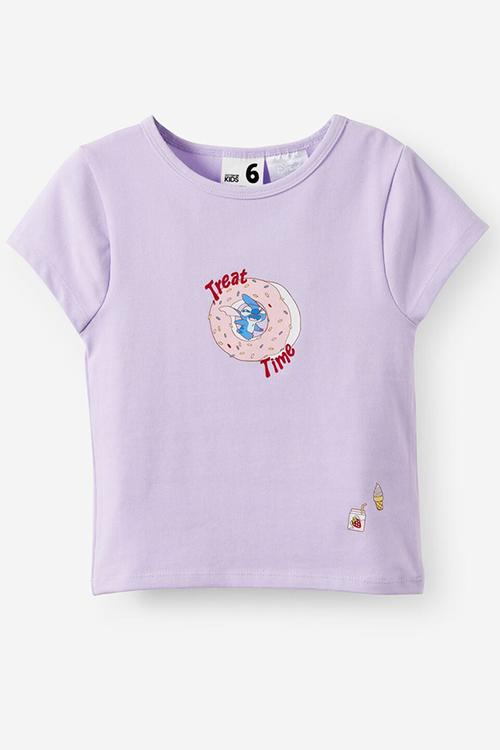 License Tia Baby Tee - Lcn Dis Lilo & Stitch/Vintage Lilac