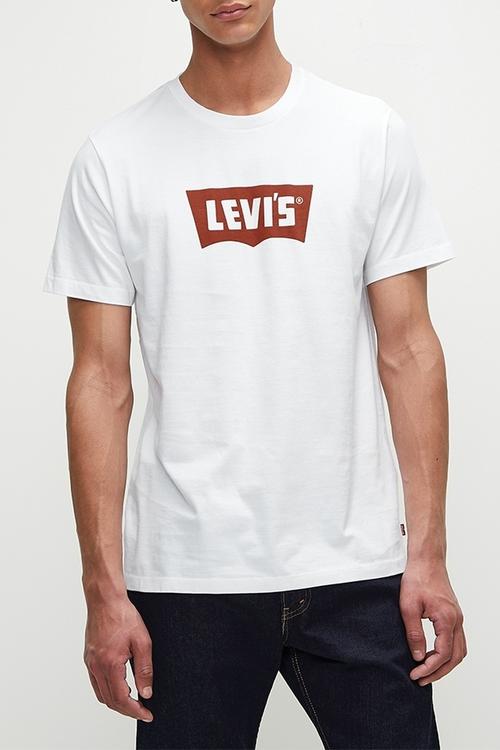 Graphic crew neck tee za - vintage chilli oil & white