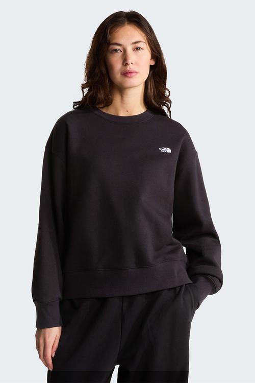 W Tnf Essential Simple Dome Boxy Oversized Crew - Tnf Black