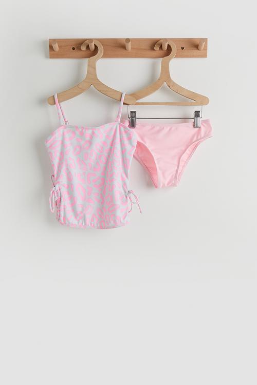 Leopard print tankini - pink