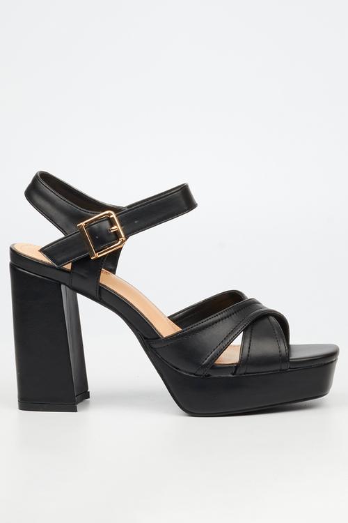 Danielle 1 platform block heel - black