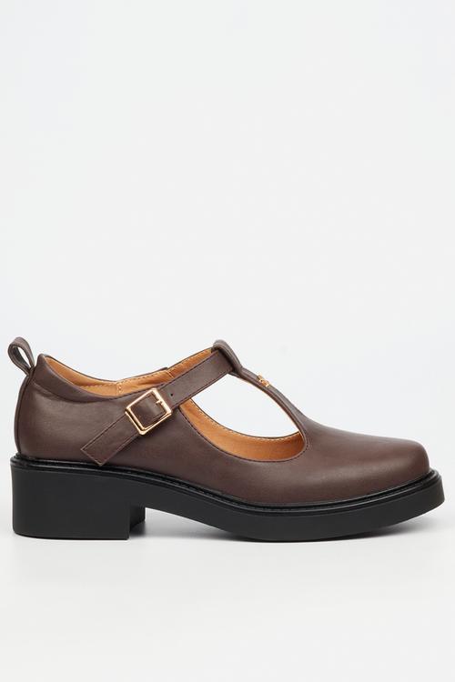 Cryptic 2 mary-jane chunky loafer - chocolate