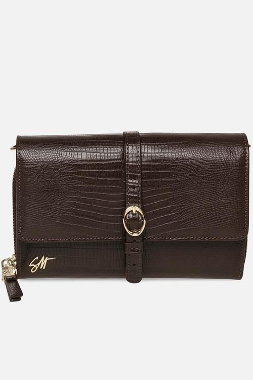 Bpetal crossbody bag - chocolate brown