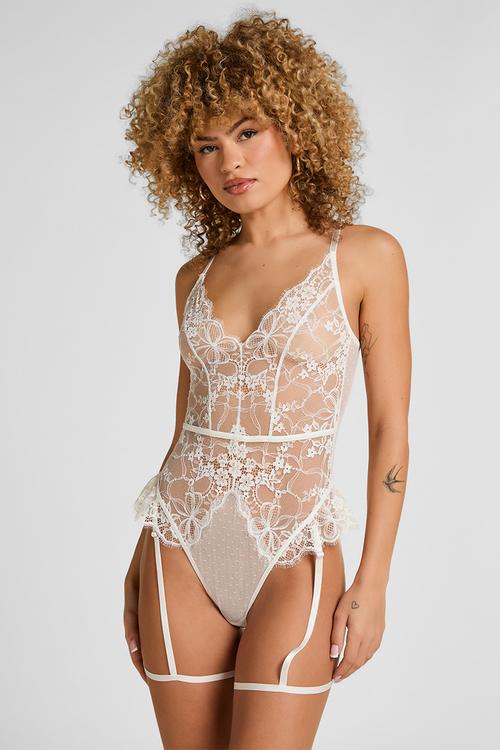 Prina string bodysuit - snow white