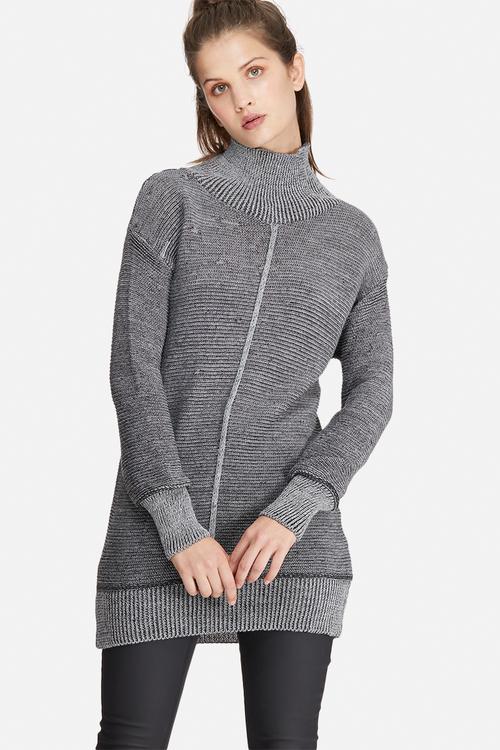 Poloneck long knit