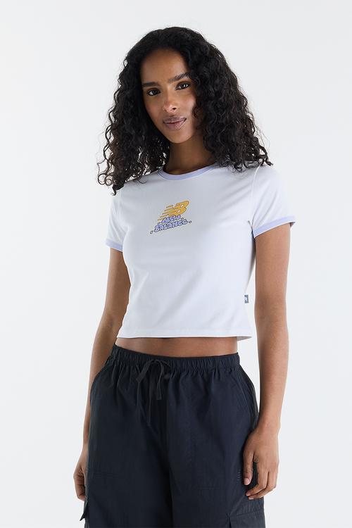 New Balance Sticker Pack Ringer Tee  - White