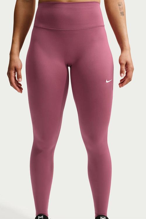 Women'S High-Waisted Full-Length Leggings - Pink Smoke/White