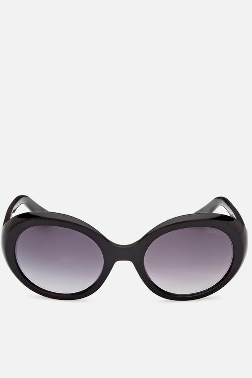 Oval 53mm Sunglasses - Shiny Black